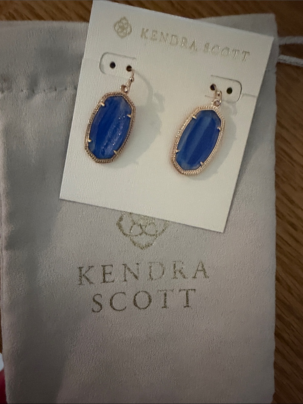 Kendra Scott Royal Blue Elle Drop Earrings -Gold